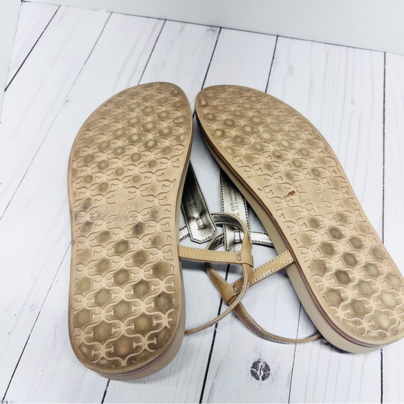 Sam Edelman Naomi T Strap Thong Beige Sandals Size 8.5 - Picture 9 of 10